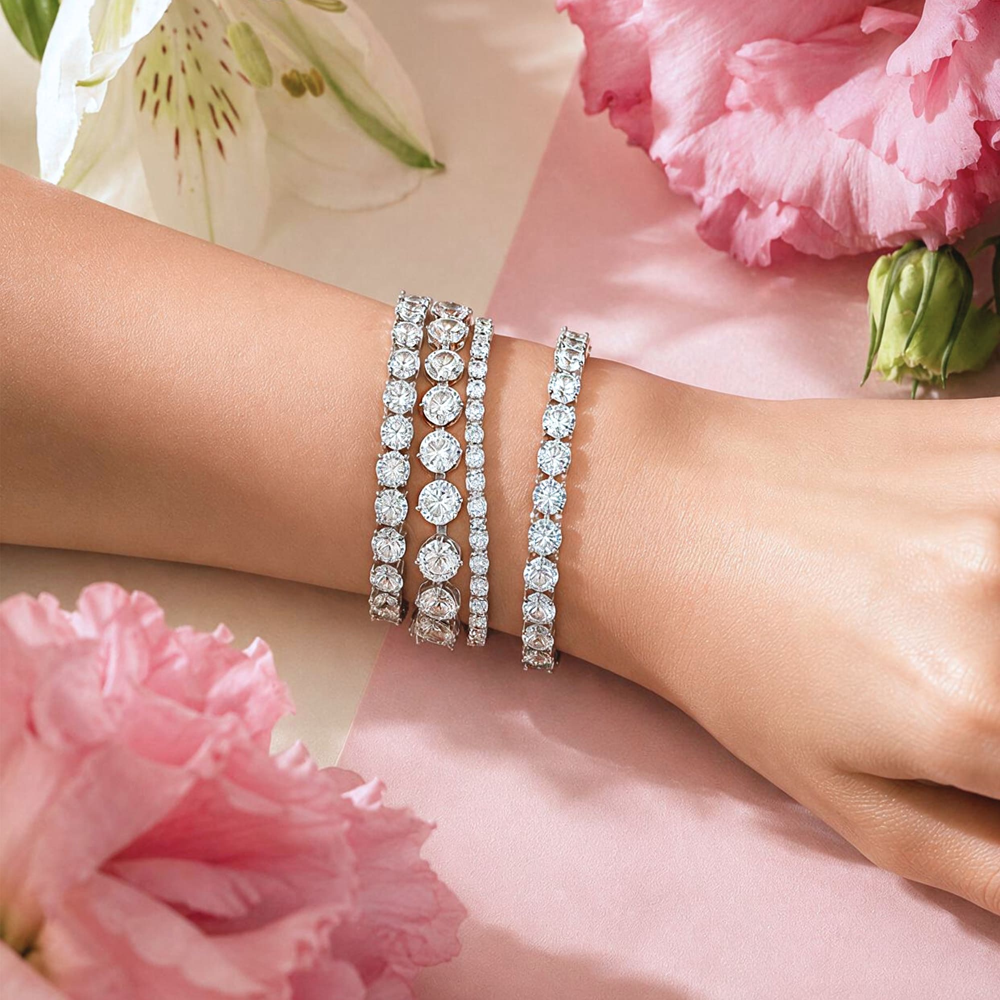 Arena Crystal Tennis Bracelet Embellished with SWAROVSKI® Crystals - Image 5