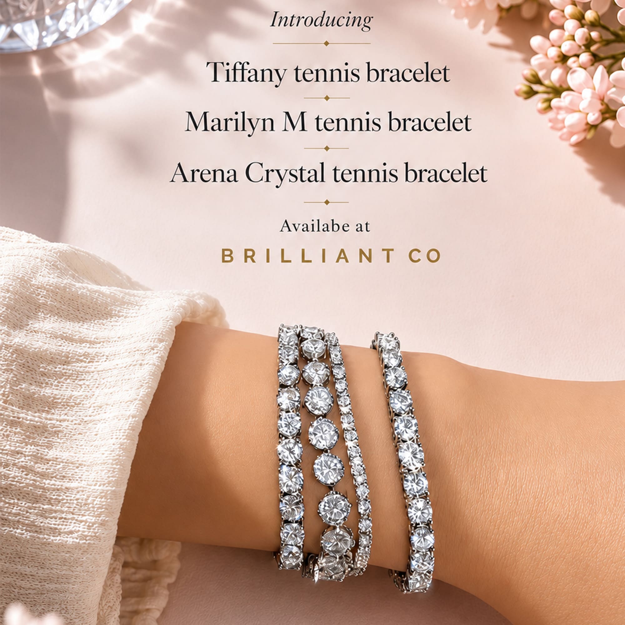 Arena Crystal Tennis Bracelet Embellished with SWAROVSKI® Crystals - Image 6