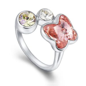 Spring Butterfly Ring Embellished with SWAROVSKI® Crystals