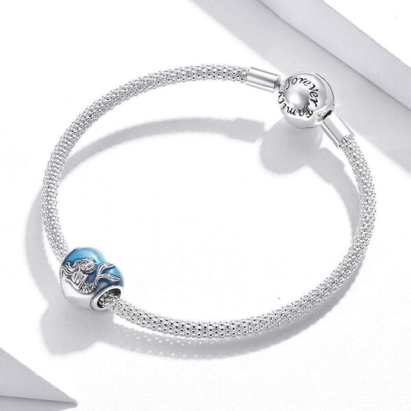 Solid 925 Sterling Silver Blue Mermaid Pandora Inspired Charm - Image 2