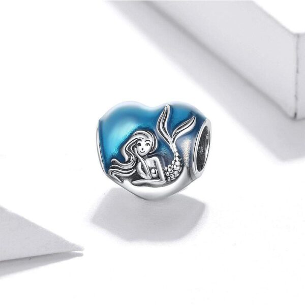 Solid 925 Sterling Silver Blue Mermaid Pandora Inspired Charm - Image 4