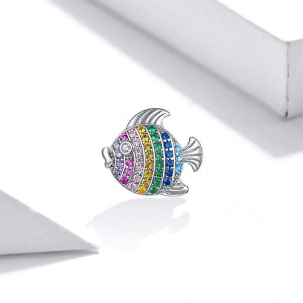 Solid 925 Sterling Silver Rainbow Fish Pandora Inspired Charm - Image 4