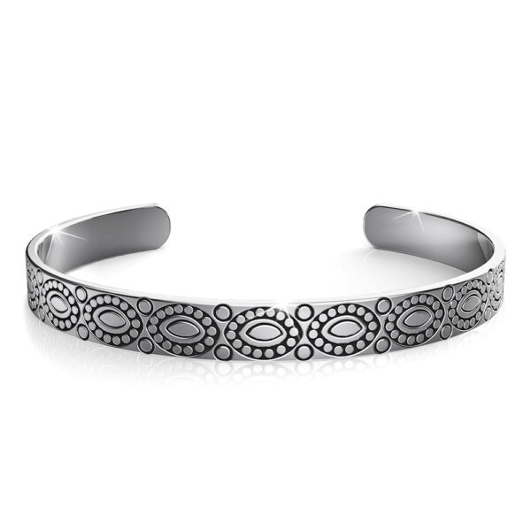 Solid 925 Sterling Silver Antique Cuff of Exotic Beauty - Image 2