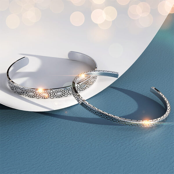 Solid 925 Sterling Silver Antique Cuff of Exotic Beauty - Image 5
