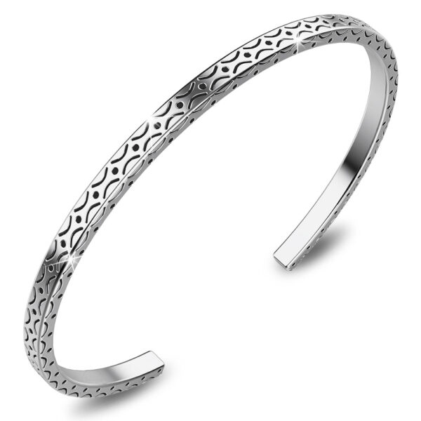 Solid 925 Sterling Silver Antique Cuff of Desire