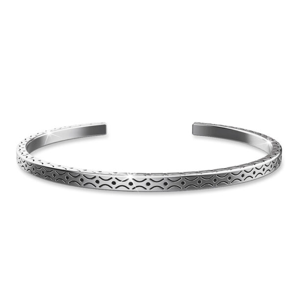 Solid 925 Sterling Silver Antique Cuff of Desire - Image 2