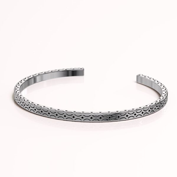Solid 925 Sterling Silver Antique Cuff of Desire - Image 3