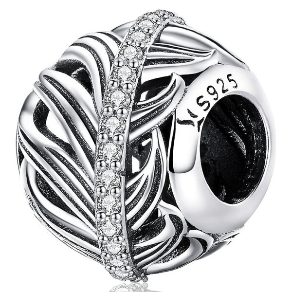 Solid 925 Sterling Silver Rolling Deep CZ Charm