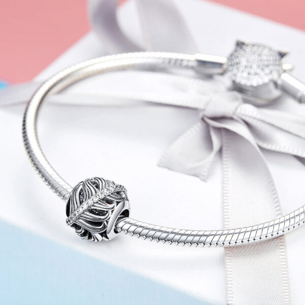 Solid 925 Sterling Silver Rolling Deep CZ Charm - Image 2