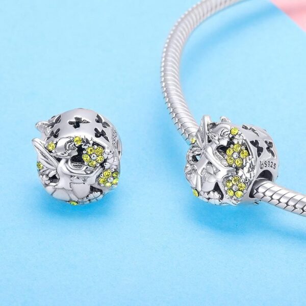 Solid 925 Sterling Silver Flower Fairy Pandora Inspired Charm - Image 3