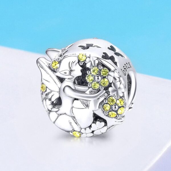Solid 925 Sterling Silver Flower Fairy Pandora Inspired Charm - Image 4