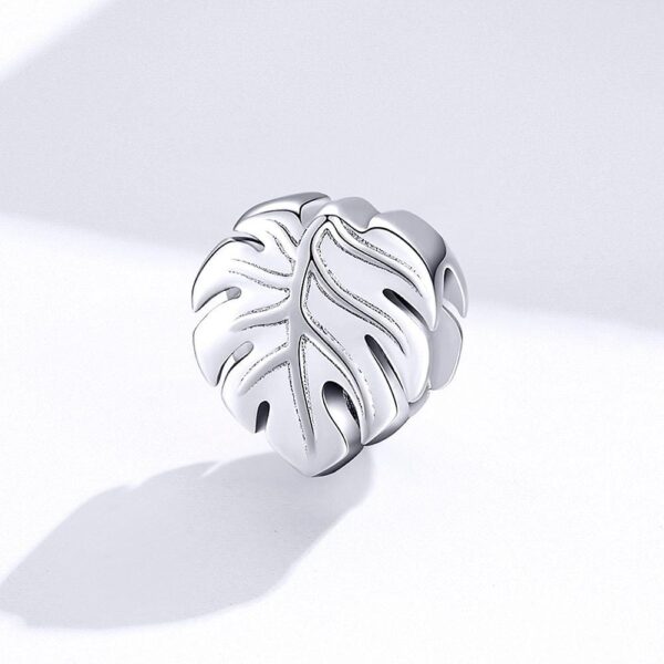 Solid 925 Sterling Silver Palm Leaf Pandora Inspired Charm - Image 4