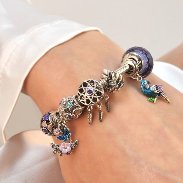 Solid 925 Sterling Silver Palm Leaf Pandora Inspired Charm - Image 5