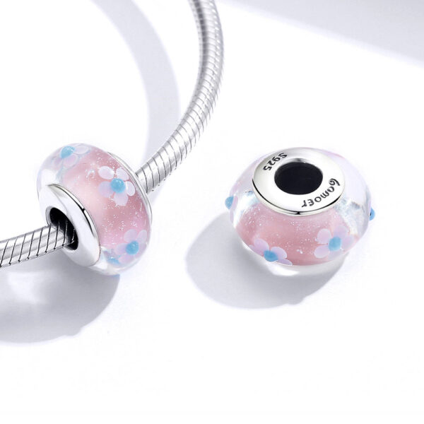Solid 925 Sterling Silver Pandora Floral Inspired Charm - Image 3