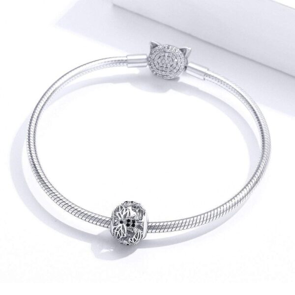 Solid 925 Sterling Silver Honey Bee Animal Pandora Inspired Charm - Image 2