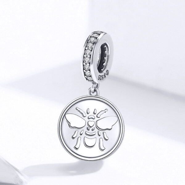 Solid 925 Sterling Silver Bee Animal Stamp Pandora Inspired Charm - Image 4