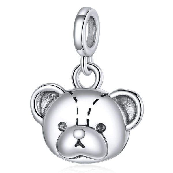 Solid 925 Sterling Silver Teddy Bear Pandora Inspired Charm
