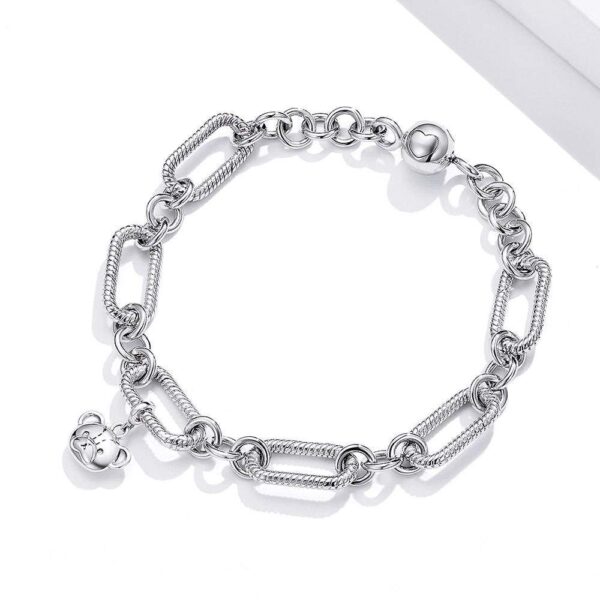 Solid 925 Sterling Silver Teddy Bear Pandora Inspired Charm - Image 2