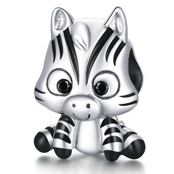 Solid 925 Sterling Silver Baby Zebra Pandora Inspired Charm