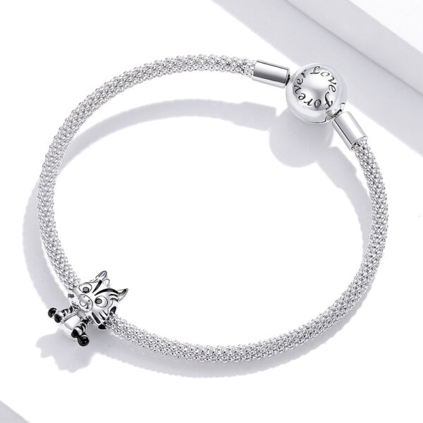 Solid 925 Sterling Silver Baby Zebra Pandora Inspired Charm - Image 2