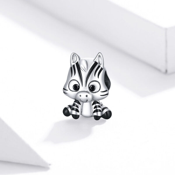 Solid 925 Sterling Silver Baby Zebra Pandora Inspired Charm - Image 4
