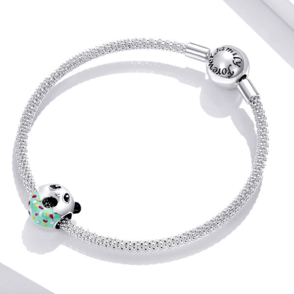 Solid 925 Sterling Silver Bear Panda Pandora Inspired Charm - Image 3