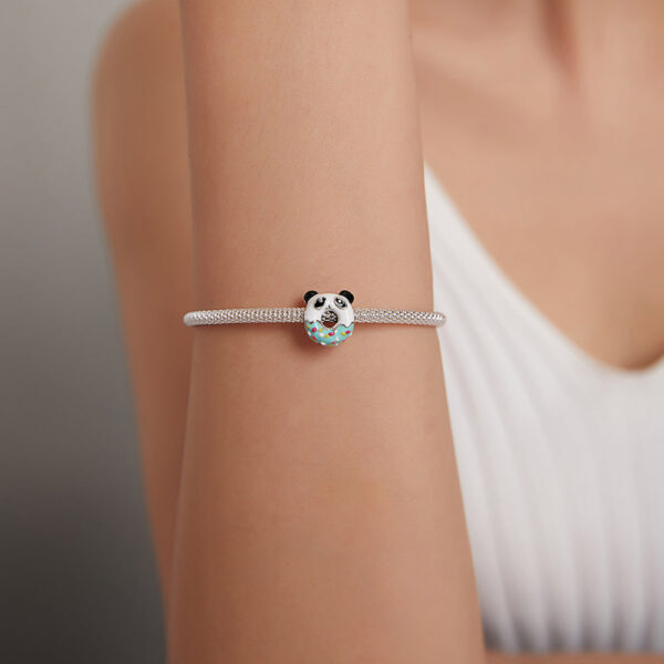 Solid 925 Sterling Silver Bear Panda Pandora Inspired Charm - Image 5