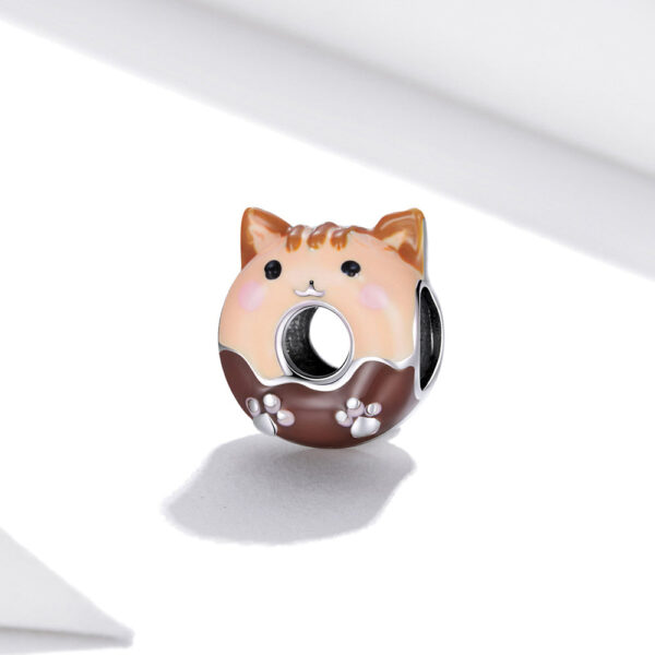 Solid 925 Sterling Silver Cutie Cat Pandora Inspired Charm - Image 4