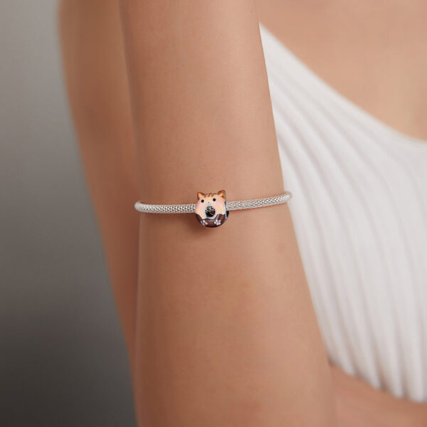 Solid 925 Sterling Silver Cutie Cat Pandora Inspired Charm - Image 5