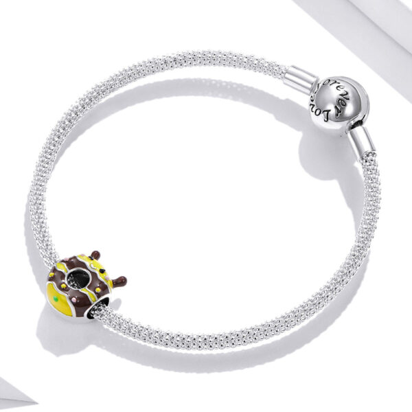Solid 925 Sterling Silver Buzz Bee Pandora Inspired Charm - Image 3