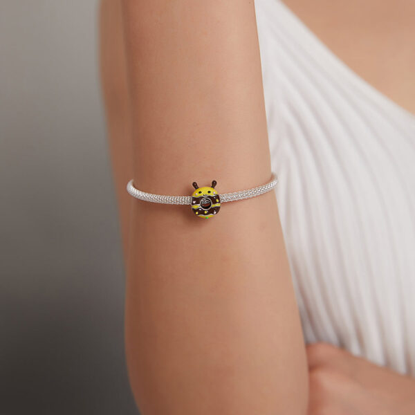 Solid 925 Sterling Silver Buzz Bee Pandora Inspired Charm - Image 5