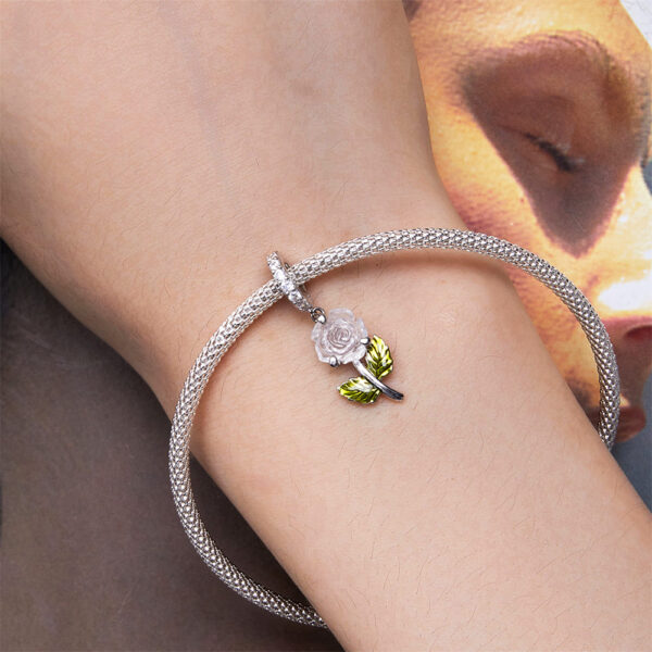 Solid 925 Signature Silver Solaris Shift Petal Charm - Image 4
