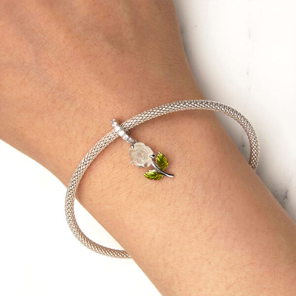 Solid 925 Signature Silver Solaris Shift Petal Charm - Image 5