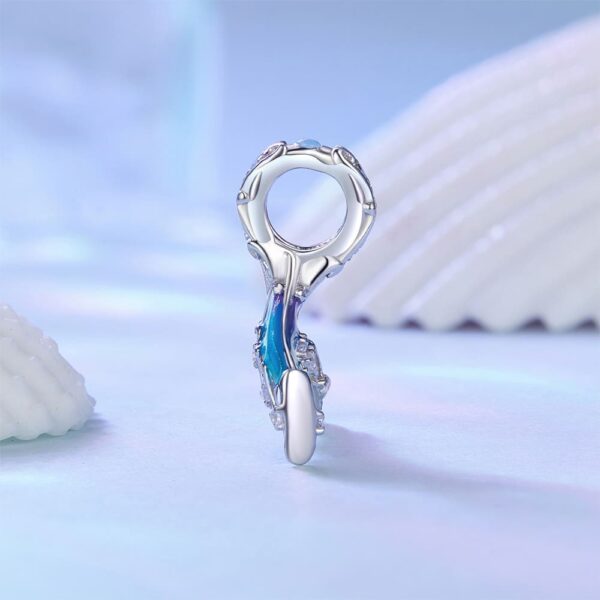 Solid 925 Signature Silver Mermaid Gleam Tail Charm - Image 3