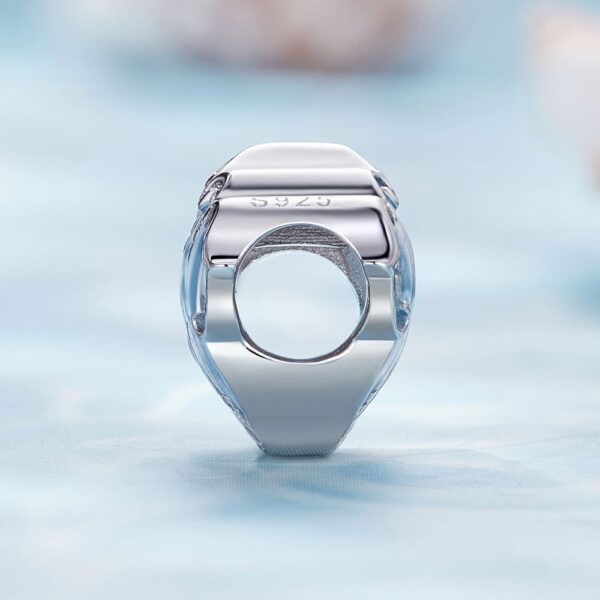 Solid 925 Signature Silver Azure Seashell Charm - Image 3