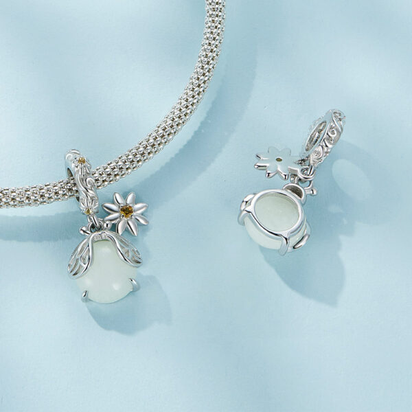 Solid 925 Signature Silver Bug Sparkle Charm - Image 3
