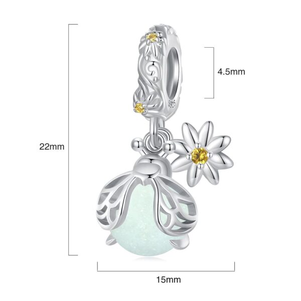 Solid 925 Signature Silver Bug Sparkle Charm - Image 9