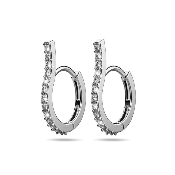 Solid 925 Sterling Silver Couture of Dazzle Earrings - Image 3