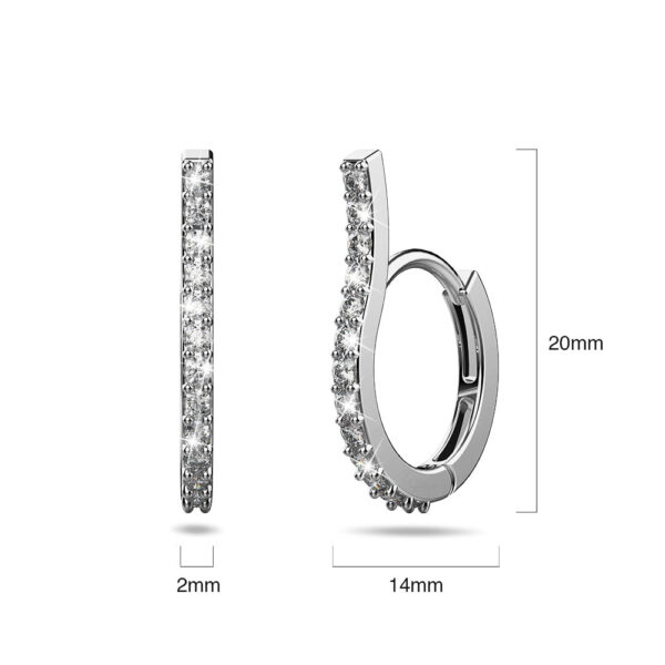 Solid 925 Sterling Silver Couture of Dazzle Earrings - Image 5