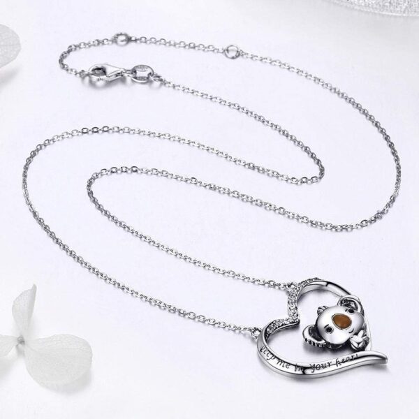 Solid 925 Sterling Silver Big Head Baby Koala Necklace - Image 3