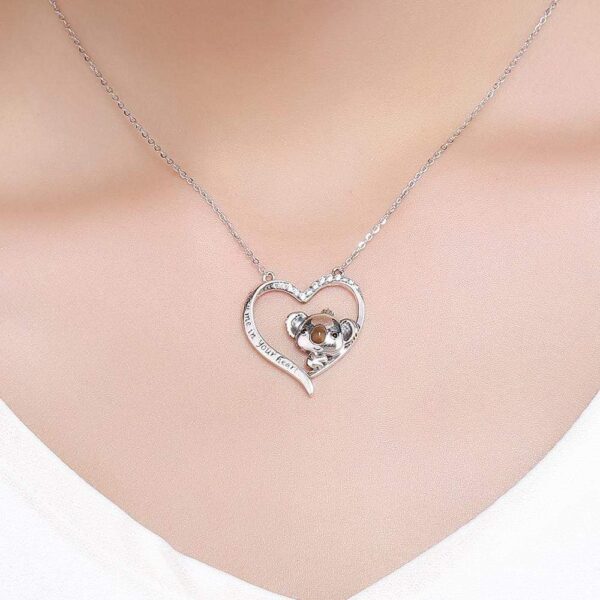 Solid 925 Sterling Silver Big Head Baby Koala Necklace - Image 5