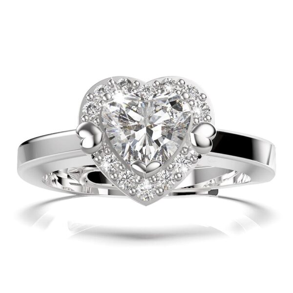 Solid 925 Sterling Silver Kindrea Heart Ring - Image 2
