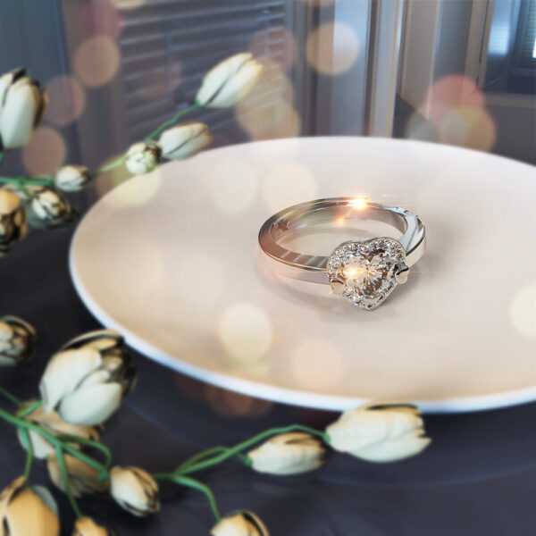 Solid 925 Sterling Silver Kindrea Heart Ring - Image 3