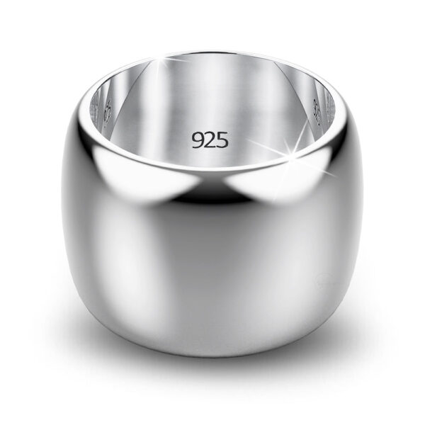 Solid 925 Sterling Silver Broadly Chunky Ring