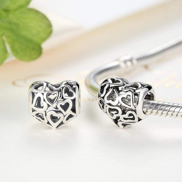 Solid 925 Sterling Silver Full of Amour Charm - Image 2