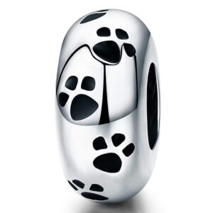 Solid 925 Sterling Silver Footprint Charm