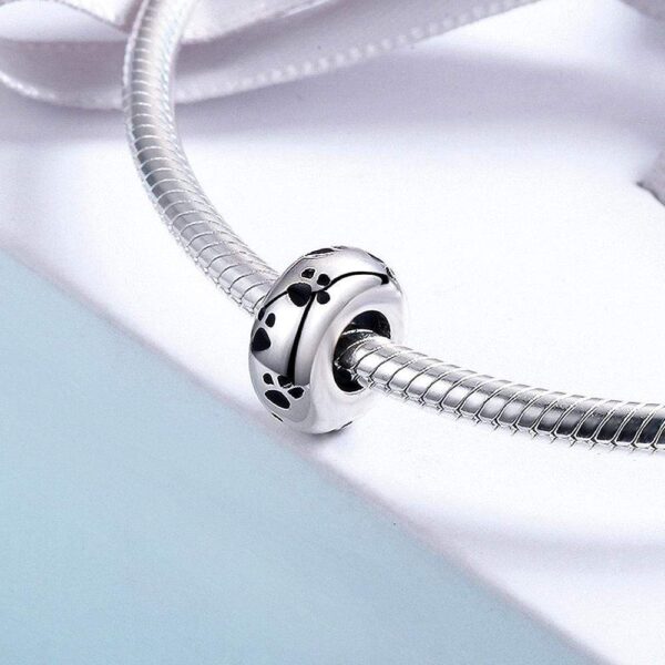 Solid 925 Sterling Silver Footprint Charm - Image 3