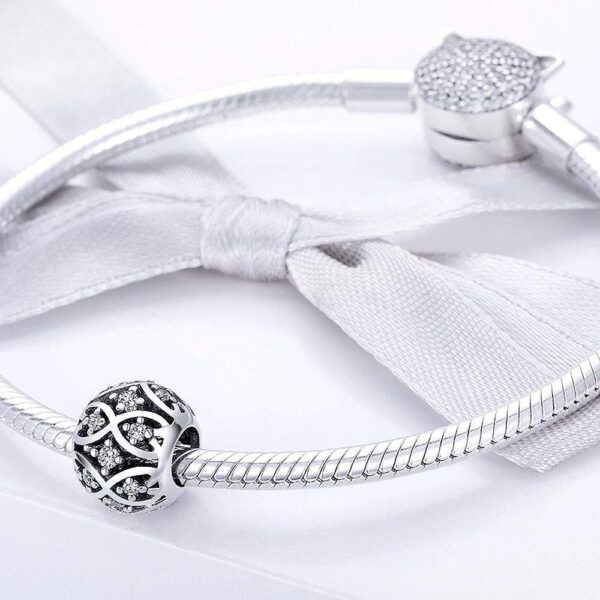Solid 925 Sterling Silver Infinity CZ Charm - Image 3