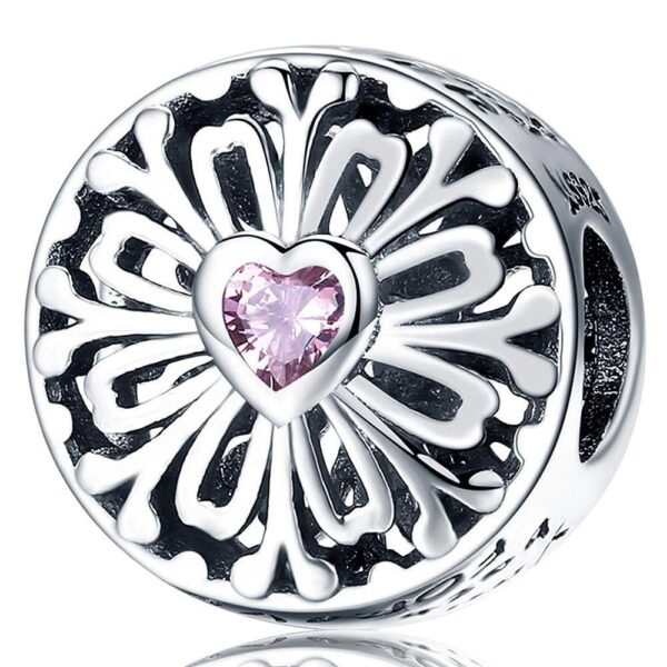 Solid 925 Sterling Silver You Are My Best Friend FOREVER Inscription Heart CZ Charm
