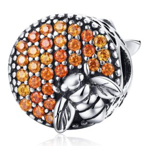 Solid 925 Sterling Silver Honey Bee Charm
